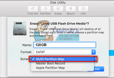what format does my usb flash need for mac